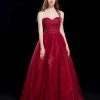 Formal Gowns J'Adore Dresses - J12017 Strapless Lace Tulle Ballgown 1 Formal Gowns J'Adore Dresses - J12017 Strapless Lace Tulle Ballgown