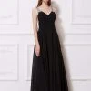 J'Adore Dresses - J12033 Jewel Garlanded Back Long Chiffon Gown 1 J'Adore Dresses - J12033 Jewel Garlanded Back Long Chiffon Gown