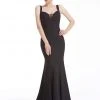 J'Adore Dresses - J12034 Plunging Back Long Mermaid Gown Formal Gowns