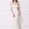 J'Adore Dresses - J12051 Off-Shoulder Lace Mermaid Evening Dress Formal Gowns