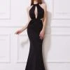 J'Adore Dresses - J12063 High Halter Cutout Mermaid Gown Formal Gowns