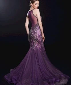 Formal Gowns J'Adore Dresses - J12067 Embellished Halter Tulle Mermaid Dress 5 Formal Gowns J'Adore Dresses - J12067 Embellished Halter Tulle Mermaid Dress