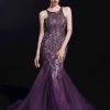 Formal Gowns J'Adore Dresses - J12067 Embellished Halter Tulle Mermaid Dress 2 Formal Gowns J'Adore Dresses - J12067 Embellished Halter Tulle Mermaid Dress