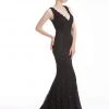 J'Adore Dresses - J12070 V-Neck Lace Mermaid Evening Dress Formal Gowns