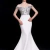 J'Adore Dresses - J12071 Sequined Off-Shoulder Mermaid Gown Formal Gowns