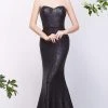 Formal Gowns J'Adore Dresses - J13052 Sequined Strapless Mermaid Evening Gown