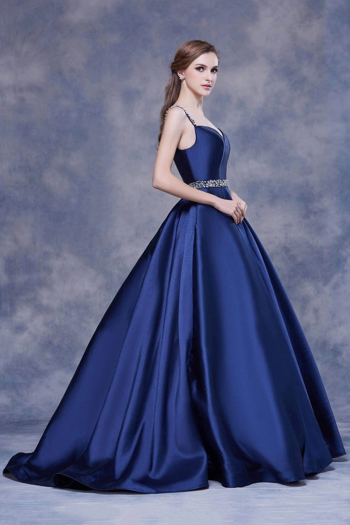 J'Adore Dresses - J13074 Mikado V-Neck Pleated Ballgown 3 J'Adore Dresses - J13074 Mikado V-Neck Pleated Ballgown