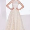 Formal Gowns J'Adore Dresses - J14036 Embroidered Tulle High Halter Ballgown 1 Formal Gowns J'Adore Dresses - J14036 Embroidered Tulle High Halter Ballgown