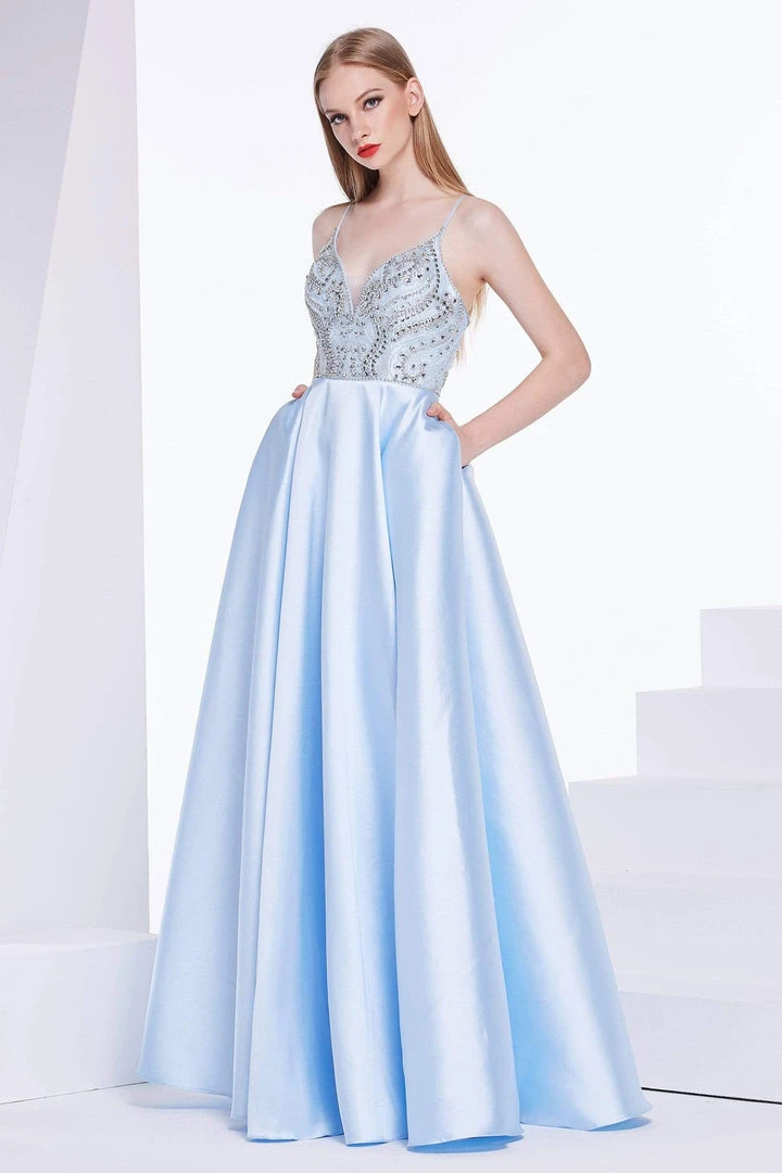 Formal Gowns J'Adore Dresses - J14044 Bedazzled Plunging V-neck Mikado A-line Dress 3 Formal Gowns J'Adore Dresses - J14044 Bedazzled Plunging V-neck Mikado A-line Dress