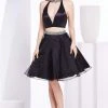 J'Adore Dresses - J14077 Two Piece Embellished Organza A-line Dress Cocktail Dresses