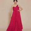J'Adore Dresses - J2042 Embellished One Shoulder Ruched Chiffon A-line Dress 1 J'Adore Dresses - J2042 Embellished One Shoulder Ruched Chiffon A-line Dress