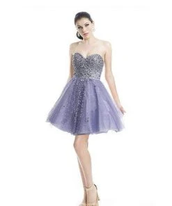 J'Adore Dresses - J5056 Strapless Beaded Sweetheart A-line Dress Cocktail Dresses