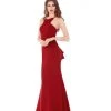 J'Adore Dresses - J6015L Ruffle Accented Cut-In Halter Trumpet Gown 2 J'Adore Dresses - J6015L Ruffle Accented Cut-In Halter Trumpet Gown