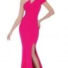 Formal Gowns J'Adore Dresses - J6016 Asymmetric Neoprene Trumpet Dress