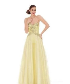 J'Adore Dresses - J6028 Strapless Jeweled Ruched Bodice Ballgown Formal Gowns