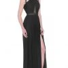 J'Adore Dresses - J7040 Grecian Lycra Mesh Gown Plain Waistband