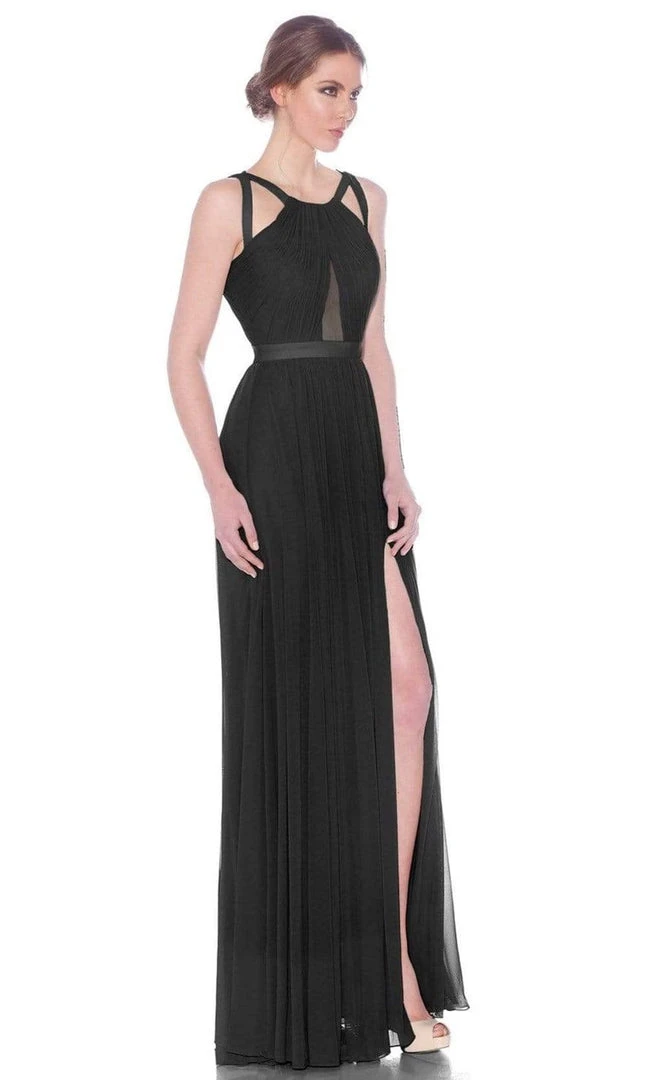 J'Adore Dresses - J7040 Grecian Lycra Mesh Gown Plain Waistband 3 J'Adore Dresses - J7040 Grecian Lycra Mesh Gown Plain Waistband
