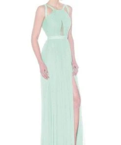 J'Adore Dresses - J7040 Grecian Lycra Mesh Gown Plain Waistband 5 J'Adore Dresses - J7040 Grecian Lycra Mesh Gown Plain Waistband