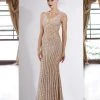 Janique - 17007 Sparkly Nude Illusion Evening Gown In Ivory 2 Janique - 17007 Sparkly Nude Illusion Evening Gown In Ivory