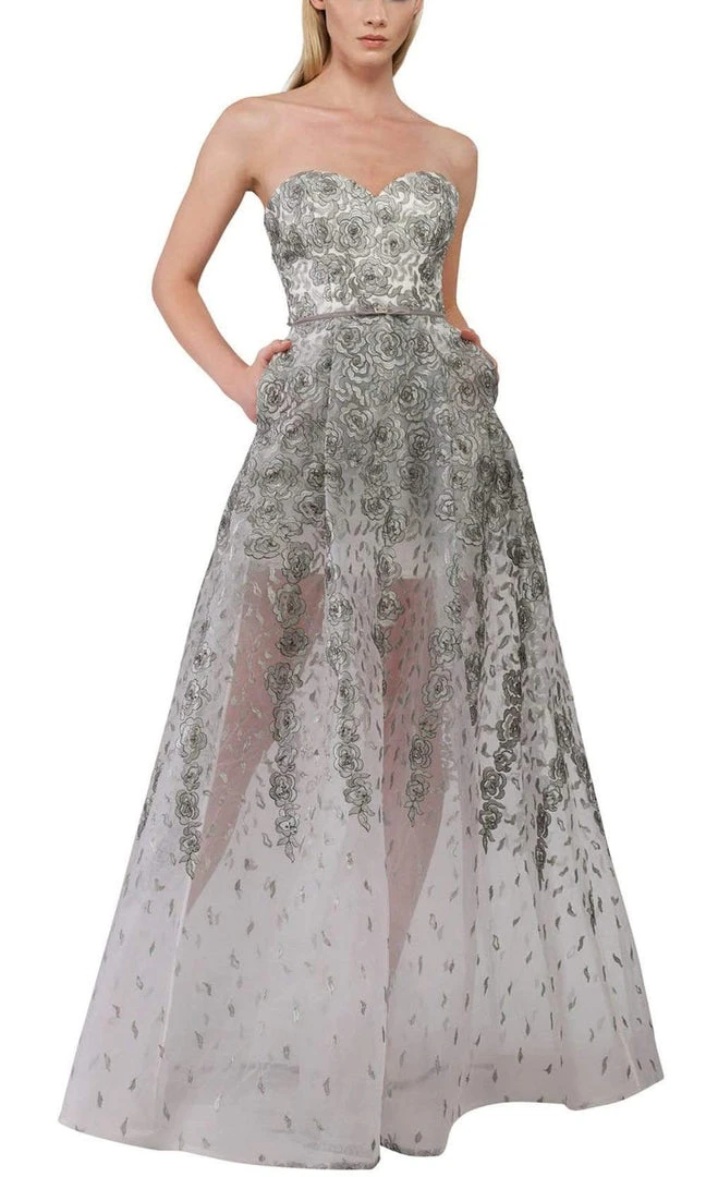 Janique - 17045 Embroidered Sweetheart A-line Dress Formal Gowns 3 Janique - 17045 Embroidered Sweetheart A-line Dress Formal Gowns