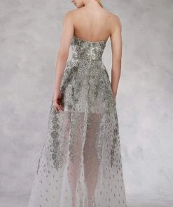 Janique - 17045 Embroidered Sweetheart A-line Dress Formal Gowns 14 Janique - 17045 Embroidered Sweetheart A-line Dress Formal Gowns