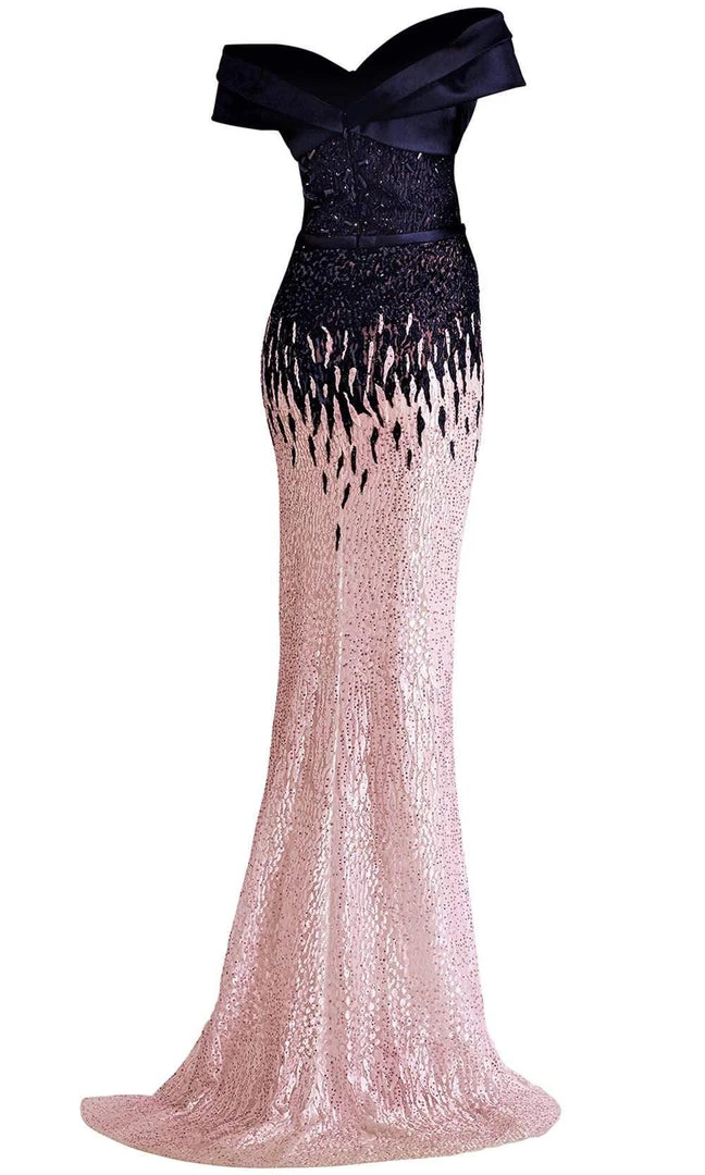 Janique - A18375 Draped Off Shoulder Mermaid Gown Formal Gowns 9 Janique - A18375 Draped Off Shoulder Mermaid Gown Formal Gowns