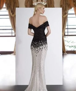 Janique - A18375 Draped Off Shoulder Mermaid Gown Formal Gowns 13 Janique - A18375 Draped Off Shoulder Mermaid Gown Formal Gowns