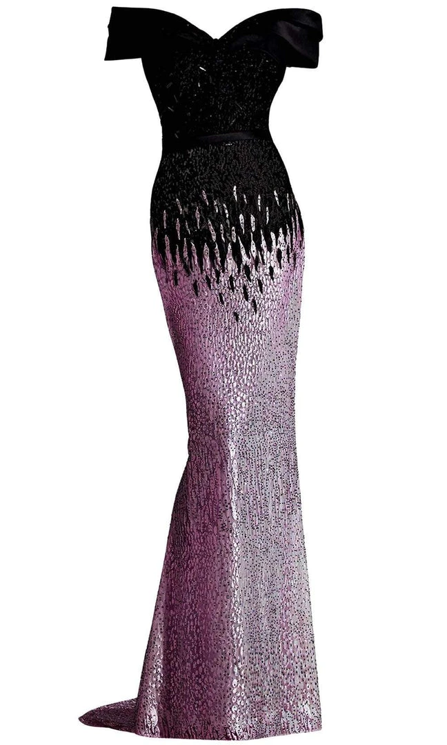 Janique - A18375 Draped Off Shoulder Mermaid Gown Formal Gowns 10 Janique - A18375 Draped Off Shoulder Mermaid Gown Formal Gowns