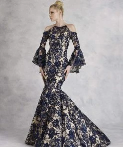 Janique - JA3021 Sequined Jewel Neck Mermaid Dress With Train Formal Gowns 8 Janique - JA3021 Sequined Jewel Neck Mermaid Dress With Train Formal Gowns