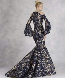 Janique - JA3021 Sequined Jewel Neck Mermaid Dress With Train Formal Gowns 9 Janique - JA3021 Sequined Jewel Neck Mermaid Dress With Train Formal Gowns