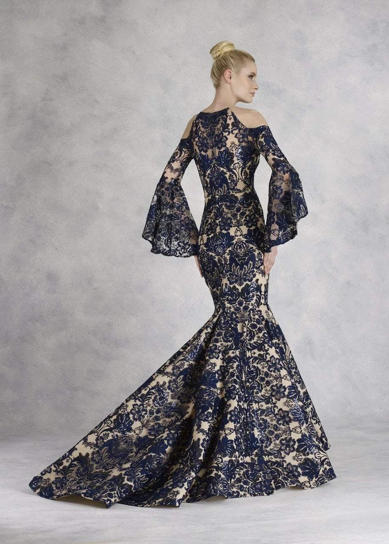 Janique - JA3021 Sequined Jewel Neck Mermaid Dress With Train Formal Gowns 6 Janique - JA3021 Sequined Jewel Neck Mermaid Dress With Train Formal Gowns