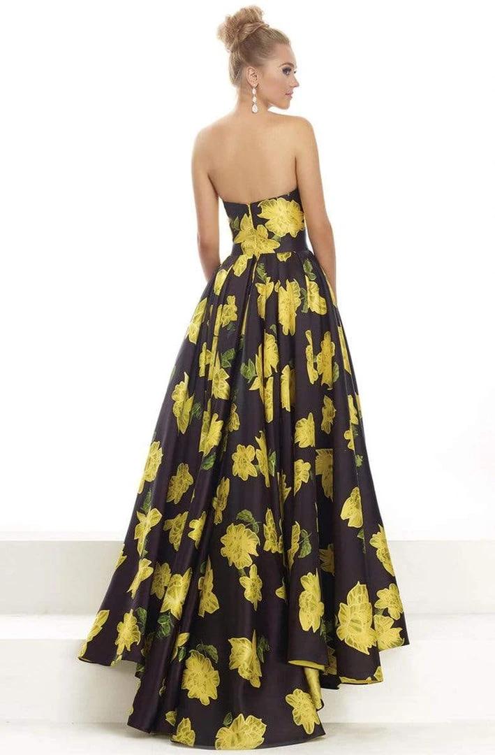Janique - Strapless Sweetheart Hi-Lo Floral Ballgown JA2002 6 Janique - Strapless Sweetheart Hi-Lo Floral Ballgown JA2002