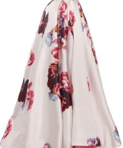 Janique - Strapless Sweetheart Hi-Lo Floral Ballgown JA2002 21 Janique - Strapless Sweetheart Hi-Lo Floral Ballgown JA2002