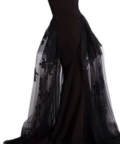 Formal Gowns Janique - W2188 Strapless Sweetheart Trumpet Dress With Overskirt