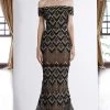 Janique - W2193 Geometric Detailed Off-Shoulder Mermaid Dress 2 Janique - W2193 Geometric Detailed Off-Shoulder Mermaid Dress