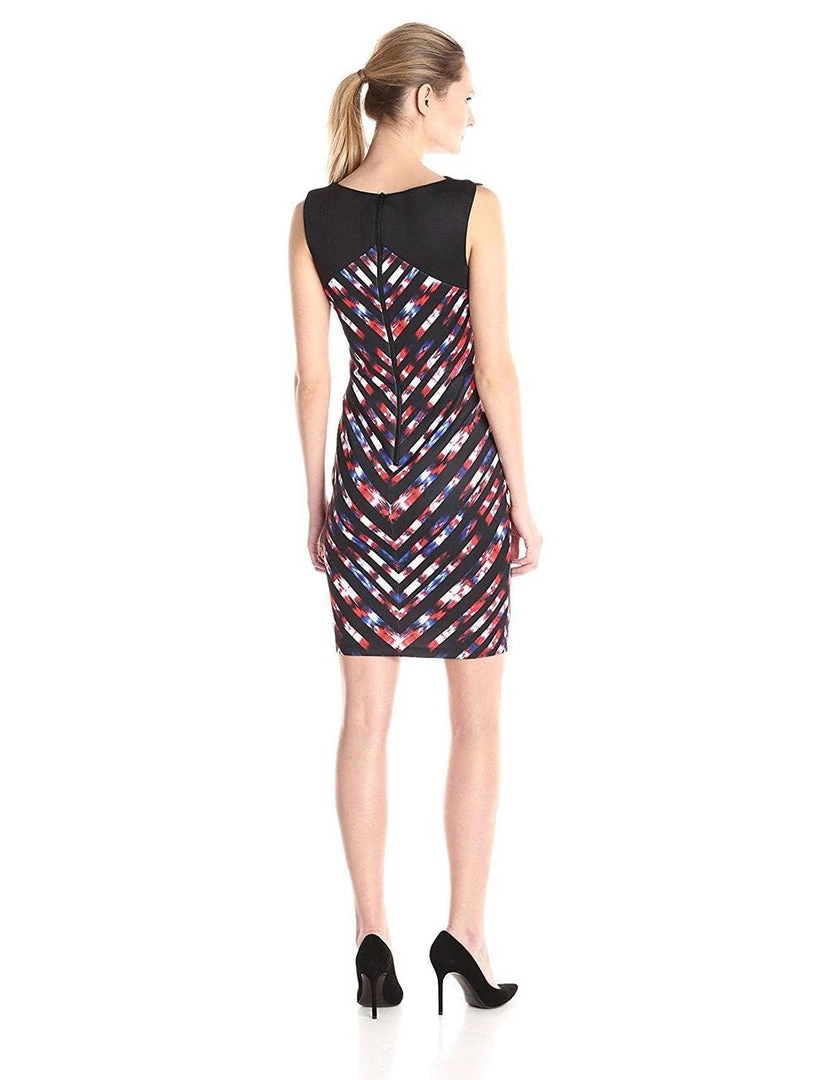 Jax - 1ZBJ93M Multi-Colored V Printed Dress 4 Jax - 1ZBJ93M Multi-Colored V Printed Dress
