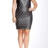 Jax - 2PYR57Q Crisscross Trim Cutout Dress 1 Jax - 2PYR57Q Crisscross Trim Cutout Dress