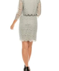 Cocktail Dresses Jessica Howard - JH8M5167 Two Piece Lace Fitted Dress With Jacket