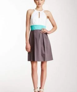 Cocktail Dresses Jessica Simpson - Halter Neck A-Line Dress JS3A4617