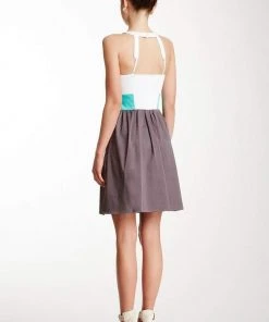 Cocktail Dresses Jessica Simpson - Halter Neck A-Line Dress JS3A4617