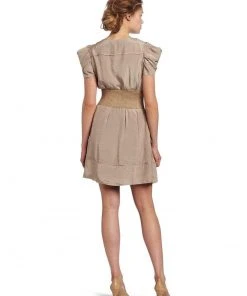 Jessica Simpson - Pleated V Neck Cocktail Dress JS2A1005 Cocktail Dresses