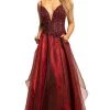 Johnathan Kayne - 2006 Embellished Deep V-neck A-line Gown