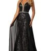 Formal Gowns Johnathan Kayne - 2010 Embellished Deep V-neck Dress With Overskirt 2 Formal Gowns Johnathan Kayne - 2010 Embellished Deep V-neck Dress With Overskirt
