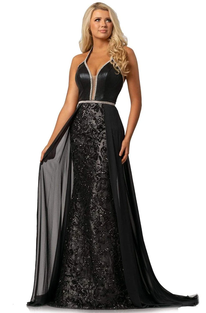 Formal Gowns Johnathan Kayne - 2010 Embellished Deep V-neck Dress With Overskirt 3 Formal Gowns Johnathan Kayne - 2010 Embellished Deep V-neck Dress With Overskirt