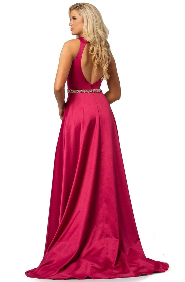 Formal Gowns Johnathan Kayne - 2013 Bejeweled Waist Wrap High Slit Long Gown 6 Formal Gowns Johnathan Kayne - 2013 Bejeweled Waist Wrap High Slit Long Gown