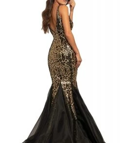 Johnathan Kayne - 2026 Sequined Deep V-neck Mermaid Dress 5 Johnathan Kayne - 2026 Sequined Deep V-neck Mermaid Dress