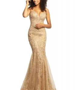 Johnathan Kayne - 2032 Beaded Lace Plunging Sweetheart Dress Formal Gowns