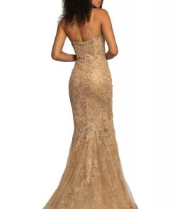 Johnathan Kayne - 2032 Beaded Lace Plunging Sweetheart Dress Formal Gowns