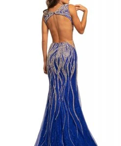 Johnathan Kayne - 2041 Bedazzled Plunging V-neck Trumpet Dress Formal Gowns 10 Johnathan Kayne - 2041 Bedazzled Plunging V-neck Trumpet Dress Formal Gowns