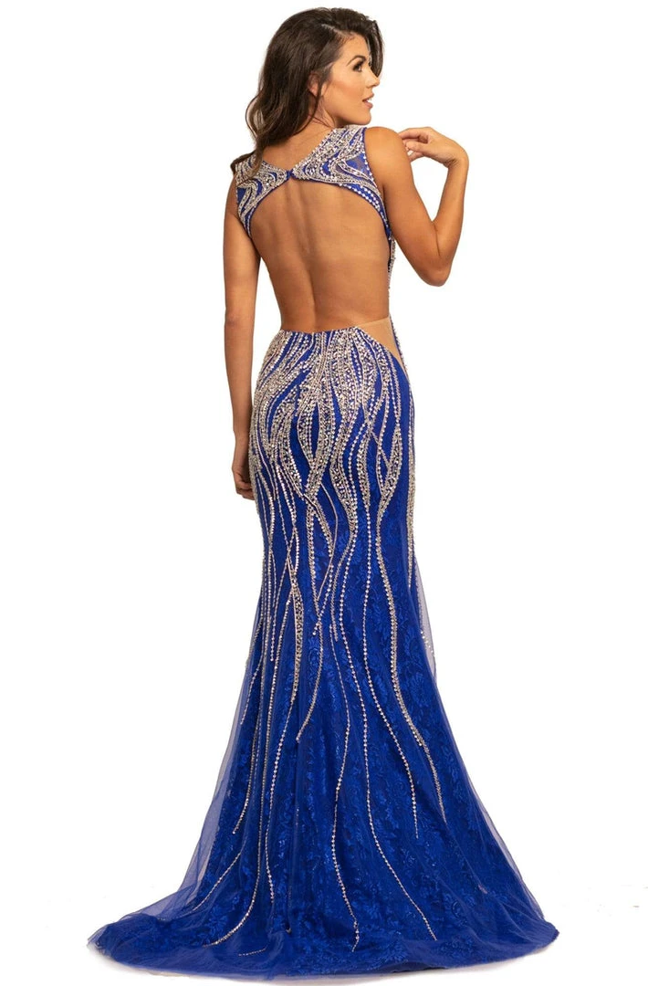 Johnathan Kayne - 2041 Bedazzled Plunging V-neck Trumpet Dress Formal Gowns 6 Johnathan Kayne - 2041 Bedazzled Plunging V-neck Trumpet Dress Formal Gowns